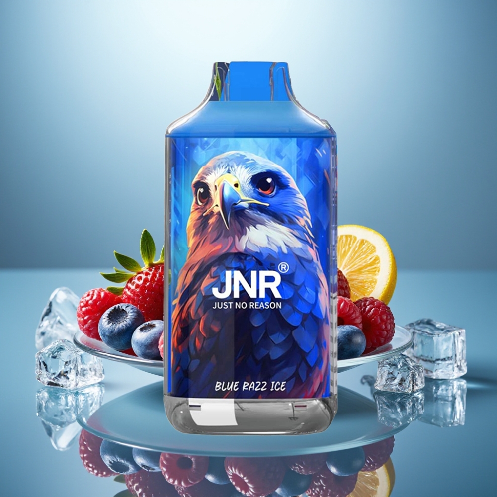 JNR Falcon 16000 Puffs Blue Razz Ice 850mAh 22ml Dual Mesh Coil