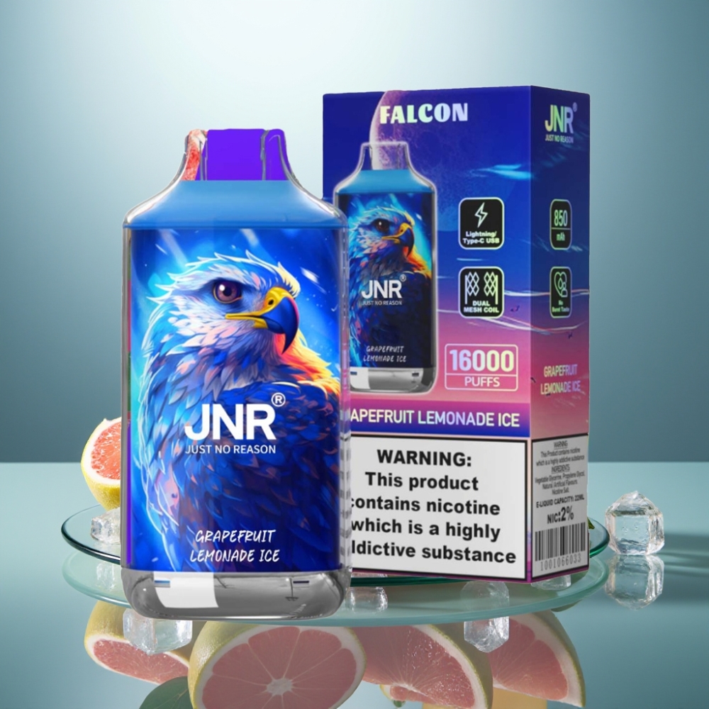 JNR Falcon 16000 Puffs Grapefruit Lemonade Ice 850mAh 22ml Dual Mesh