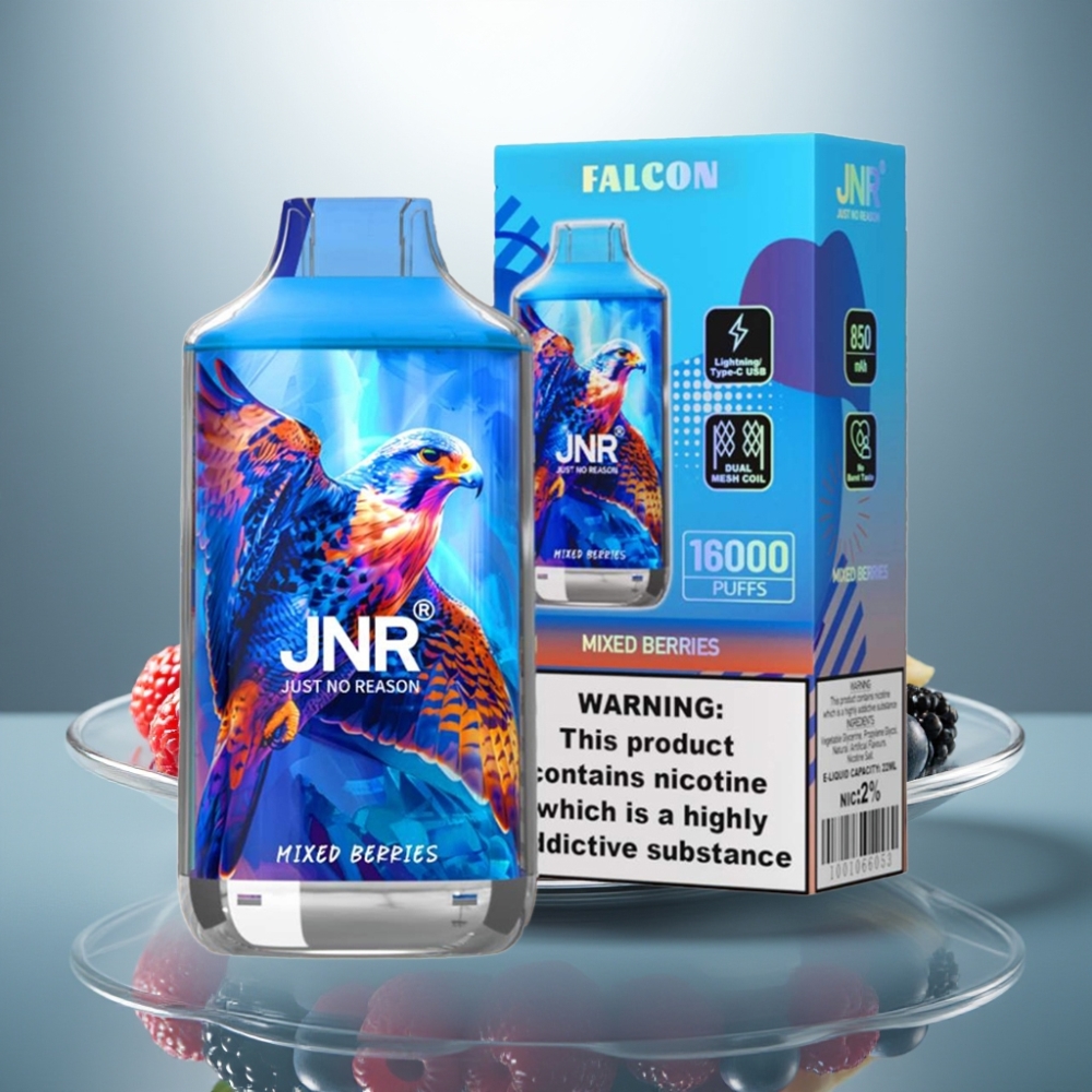 JNR Falcon 16000 Puffs Mixed Berries 850mAh 22ml Dual Mesh Coil