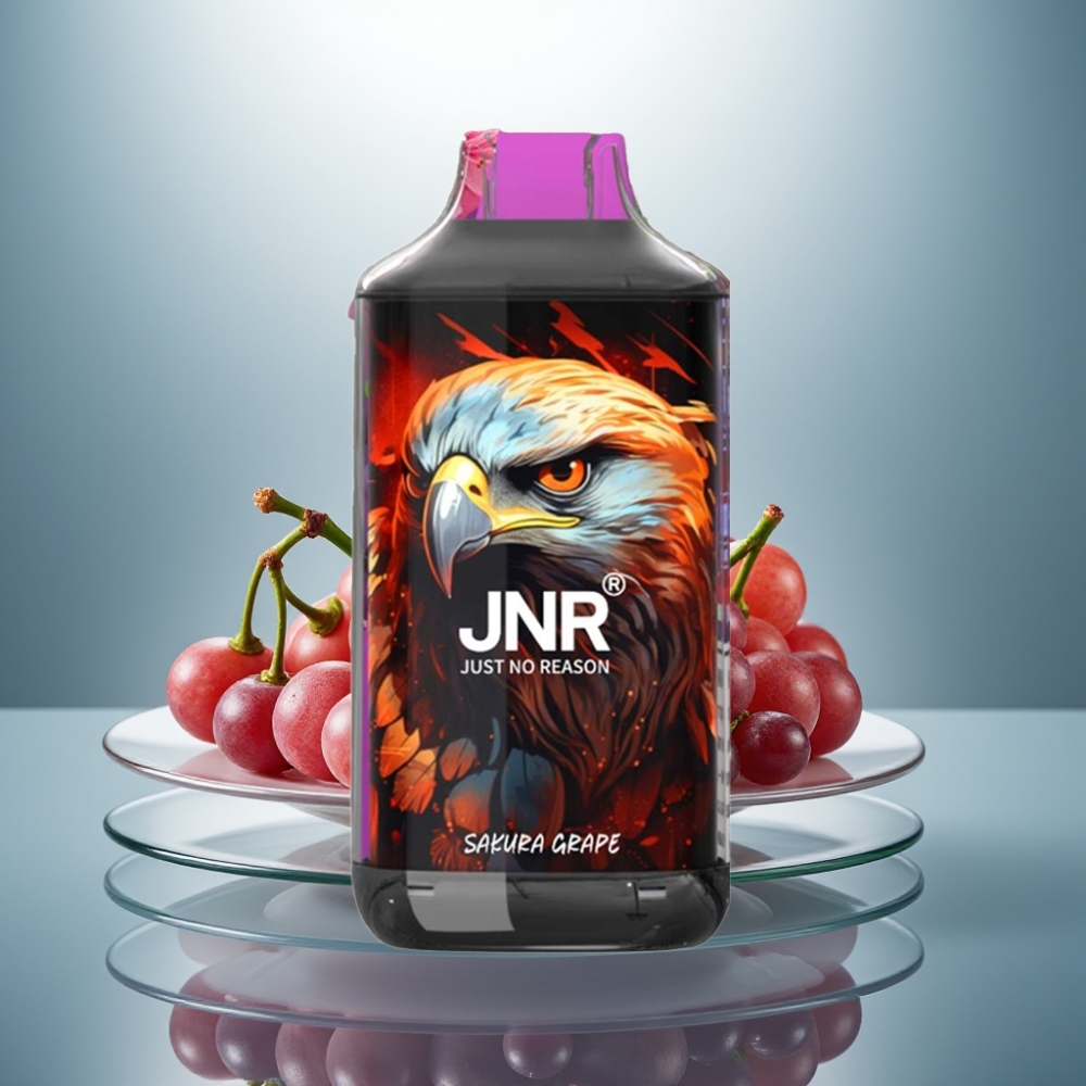JNR Falcon 16000 Puffs Sakura Grape 850mAh 22ml Dual Mesh Coil Type C LED