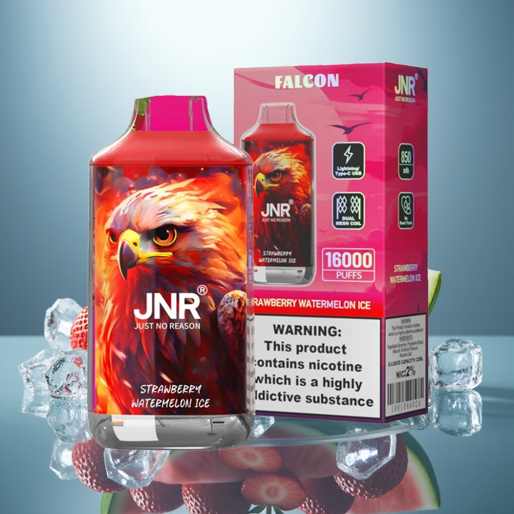 JNR Falcon 16000 Puffs Strawberry Watermelon Ice 22ml 850mAh Type C & Lightning
