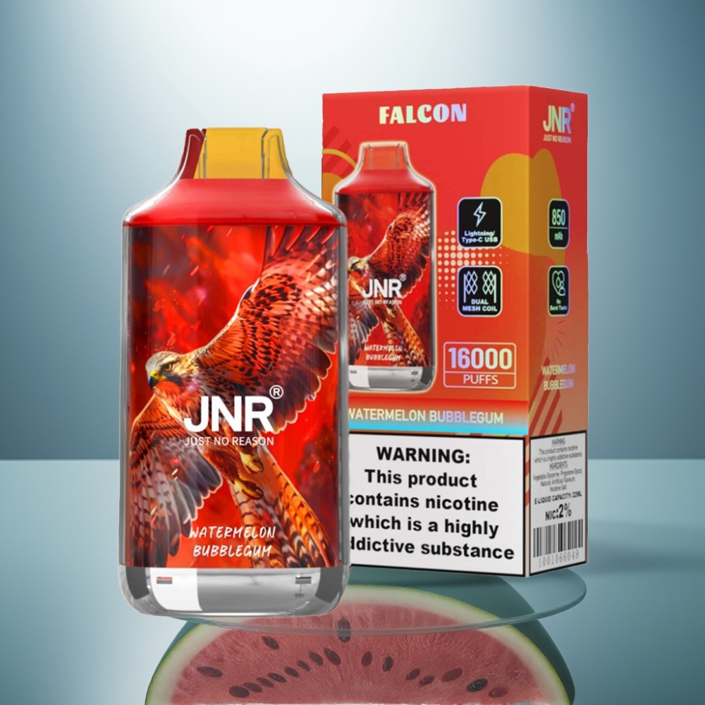 JNR Falcon 16000 Puffs Watermelon Bubblegum 850mAh 22ml Dual Mesh