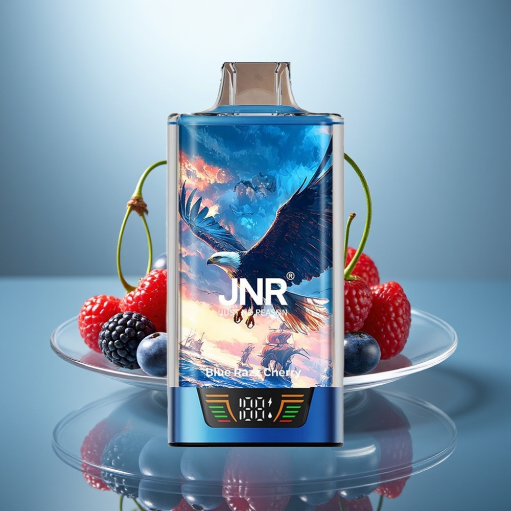 JNR Falcon Pro 28000 Disposable Vape Blue Razz Cherry 30ml 5% Nicotine Dual Mesh
