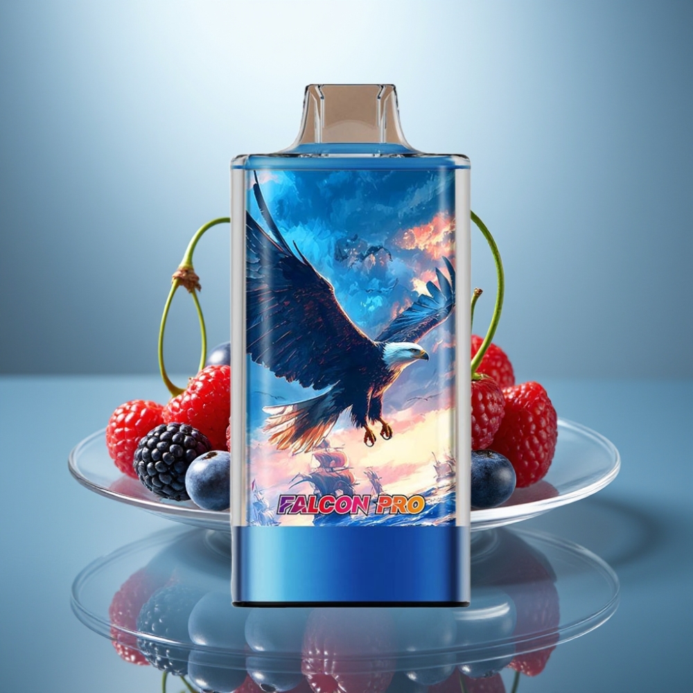 JNR Falcon Pro 28000 Disposable Vape Blue Razz Cherry 30ml 5% Nicotine Dual Mesh