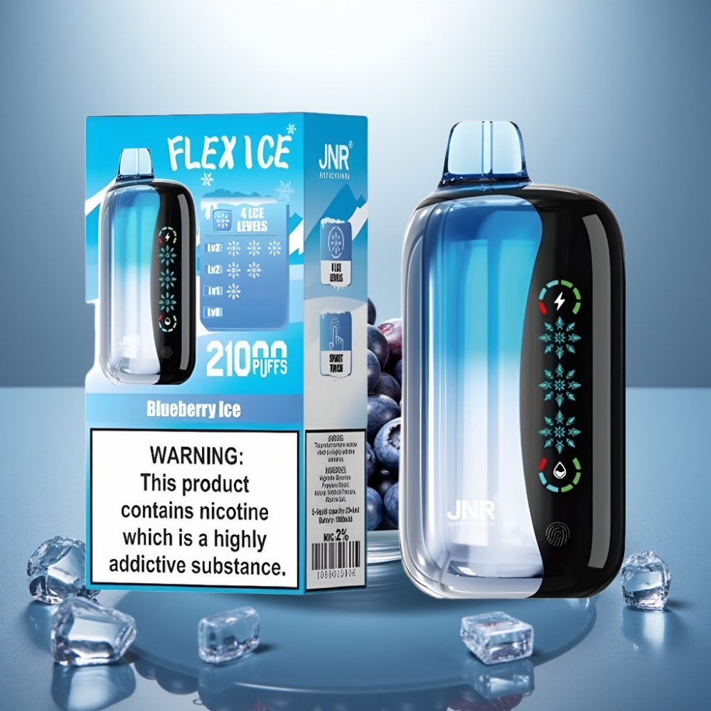 JNR Flex Ice 21000 Puffs Disposable Vape Blueberry Ice 26ml 1.2 Ohm Dual Mesh