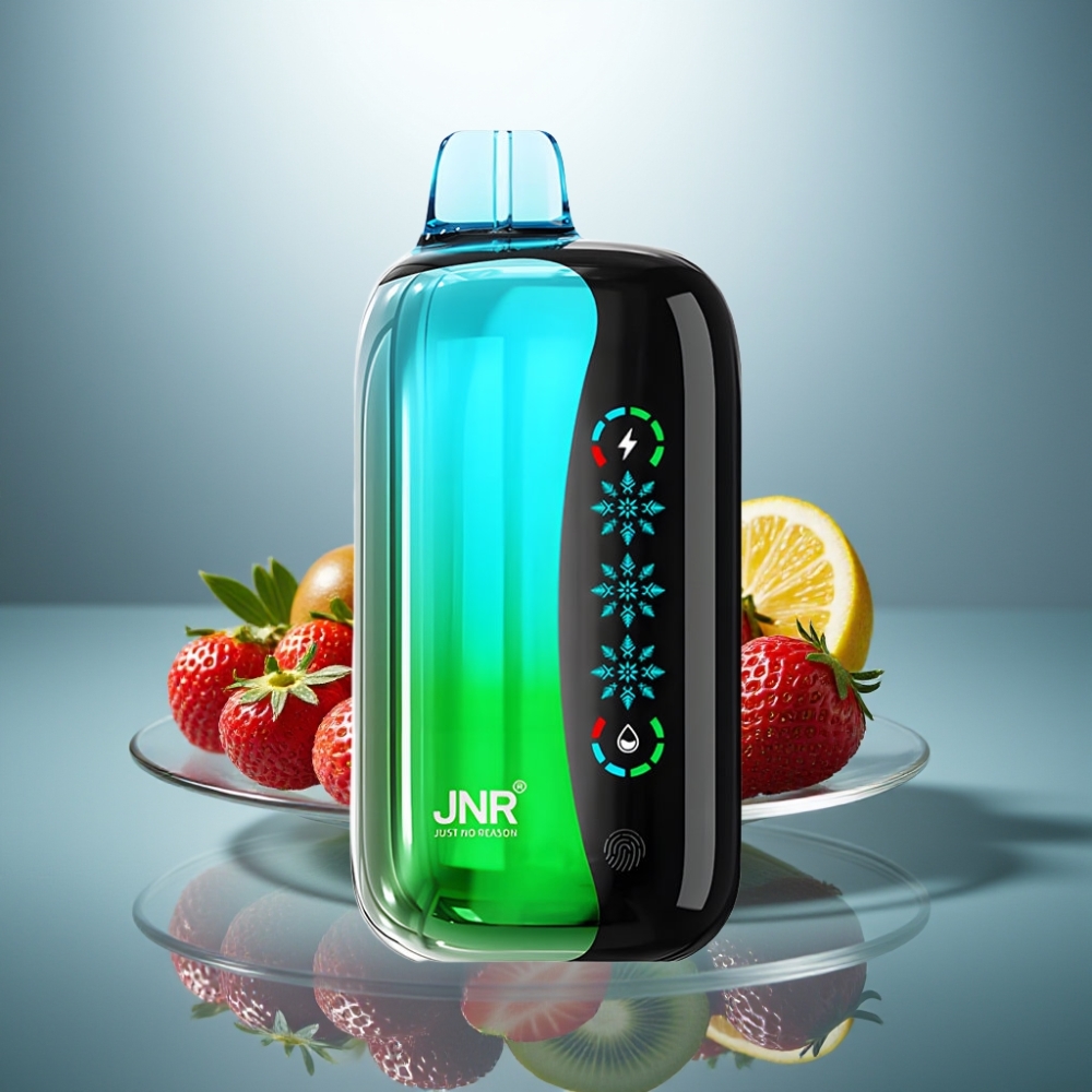 JNR Flex Ice 21000 Puffs Disposable Vape Strawberry Kiwi 26ml 1.2 Ohm Dual Mesh