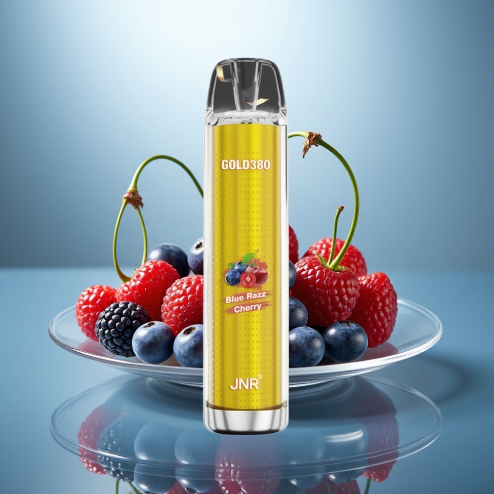 JNR Glod380 6000 Puffs Disposable Vape Blue Razz Cherry 1500mAh 1.0ohm Mesh 13ml