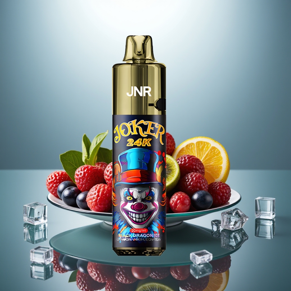 JNR Joker 24000 Puffs Black Dragon Ice 2+10ml Refillable 800mAh Type-C