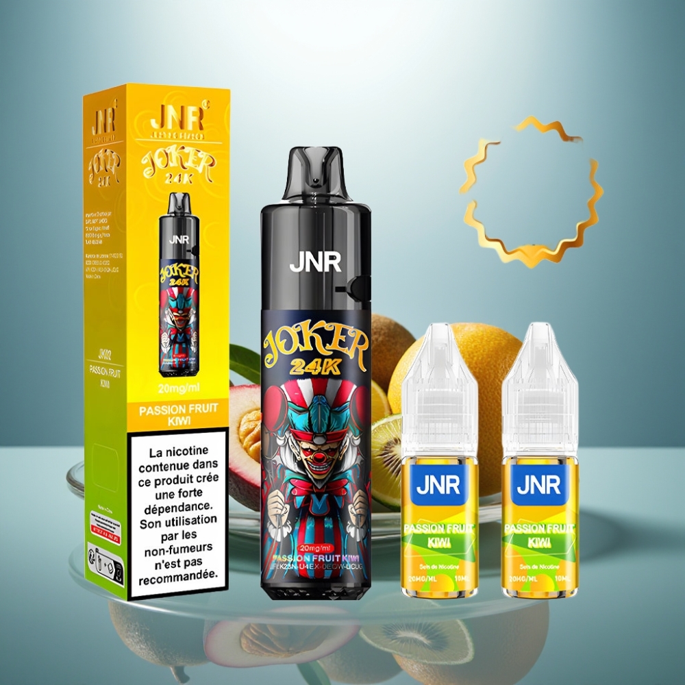 JNR Joker 24K Puffs 2+10ml Refillable 800mAh Passion Fruit Kiwi