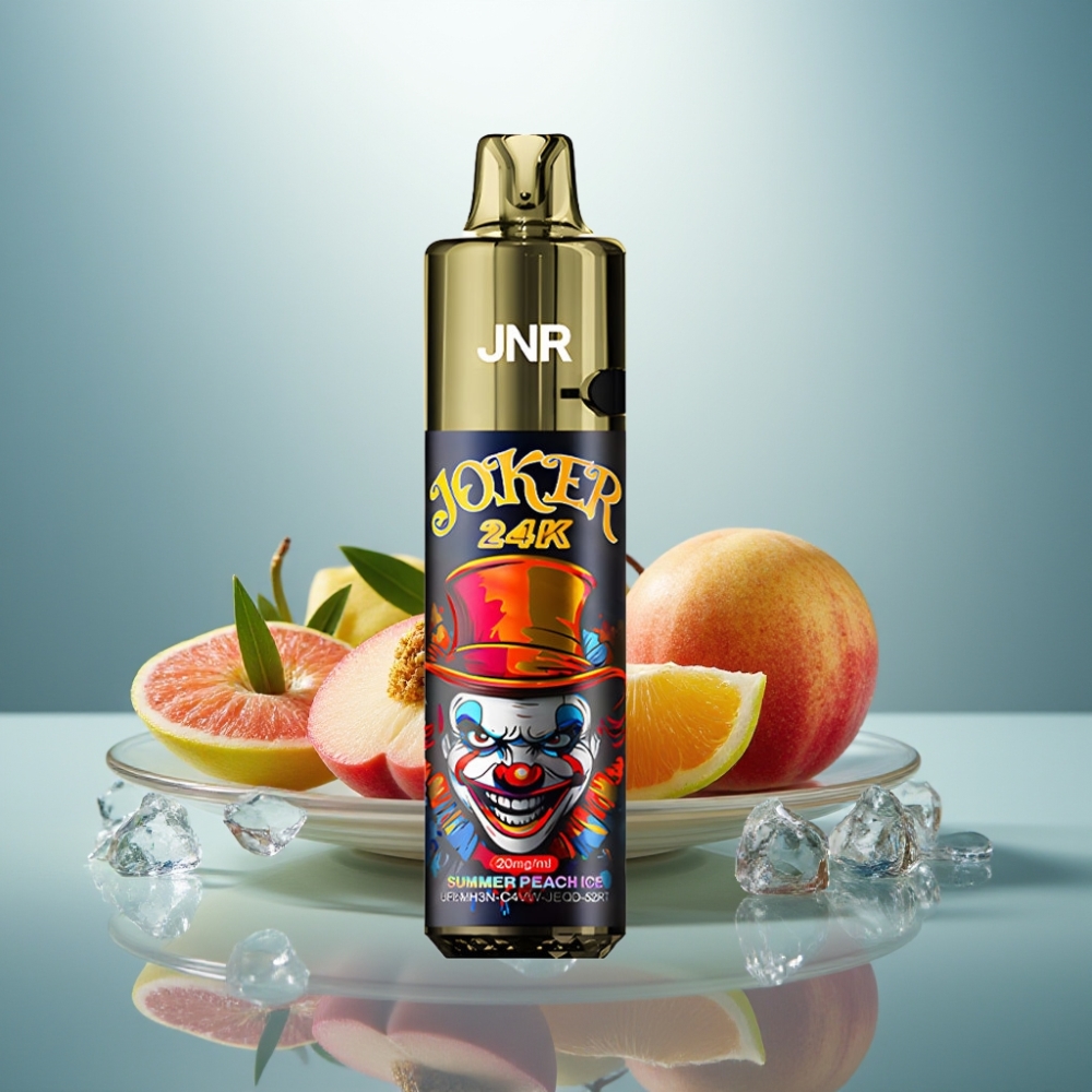 JNR Joker 24K Puffs 2+10ml Refillable 800mAh Type-C Summer Peach Ice