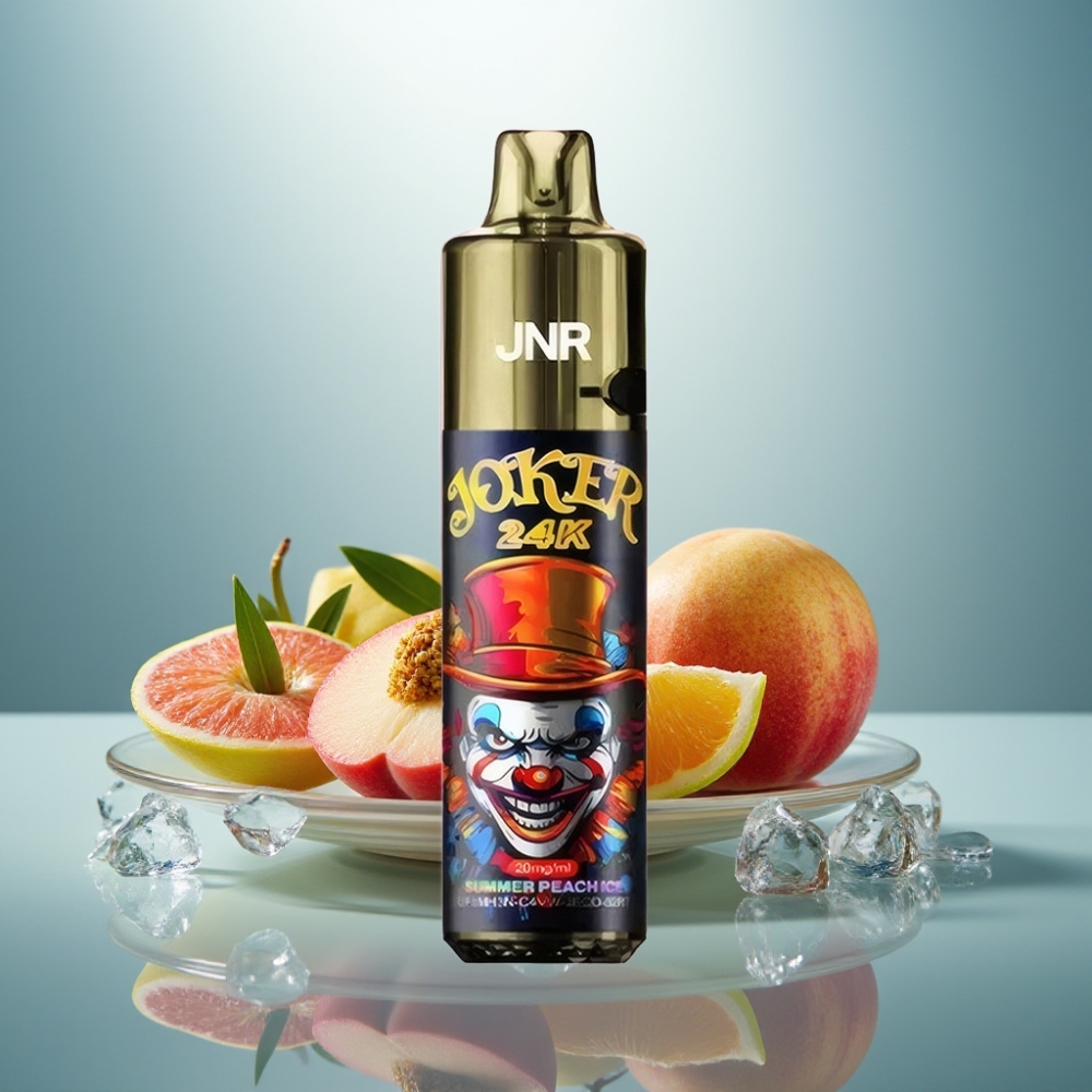 JNR Joker 24K Puffs 2+10ml Refillable 800mAh Type-C Summer Peach Ice