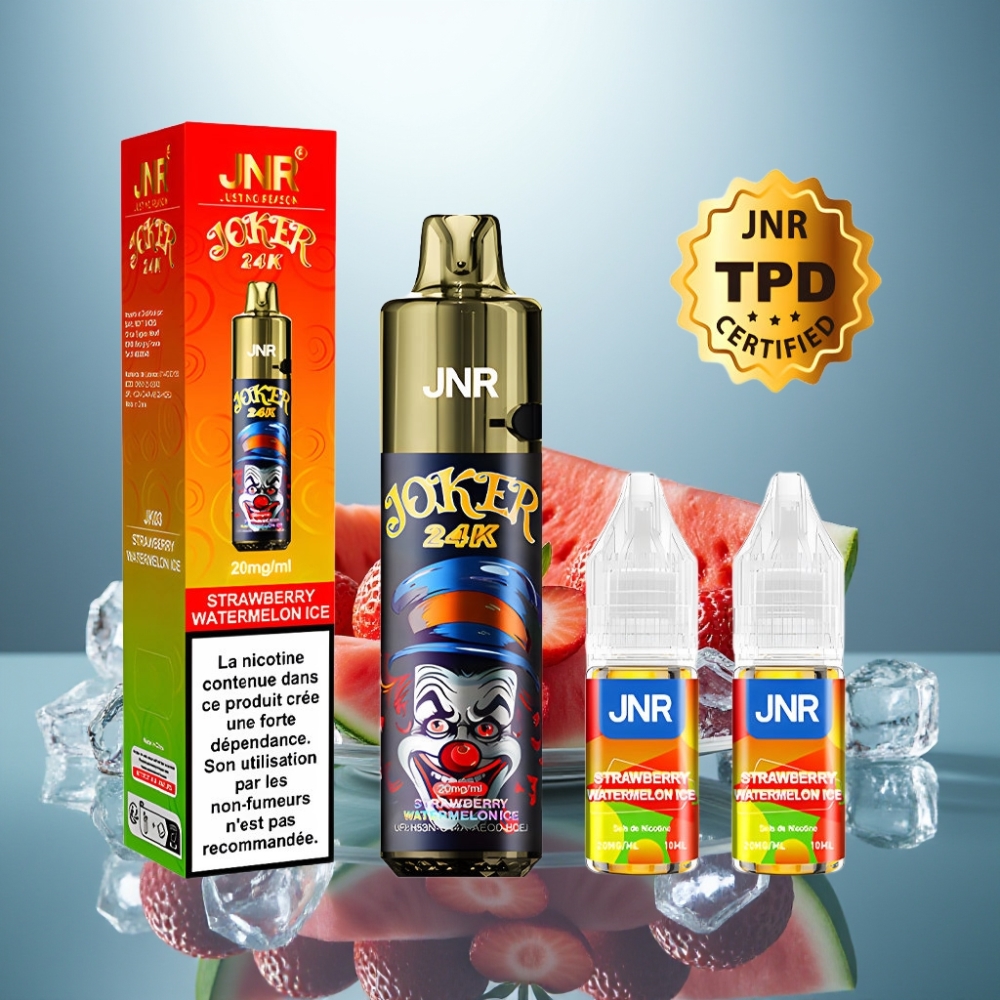 JNR Joker 24K Puffs 800mAh 2% Strawberry Watermelon Ice