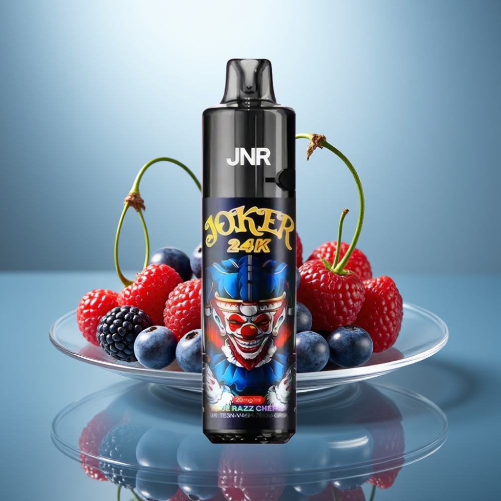 JNR Joker 24K Puffs Disposable Vape Blue Razz Cherry 10ml 800mAh TPD