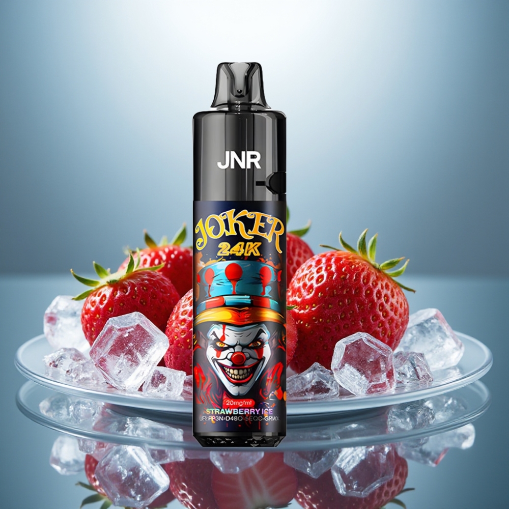 JNR Joker 24K Puffs Disposable Vape Strawberry Ice 10ml 800mAh Type-C 2%
