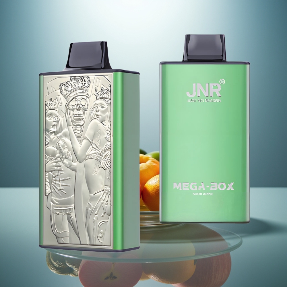 JNR Mega Box 25000 Puffs Disposable Vape Sour Apple 30ml 850mAh Dual Mesh