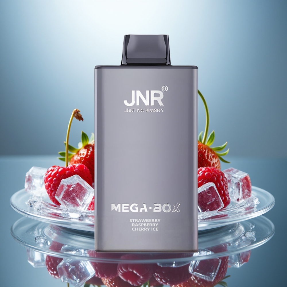 JNR Mega Box 25000 Puffs Disposable Vape Strawberry Raspberry Cherry Ice 30ml 850mAh Dual Mesh