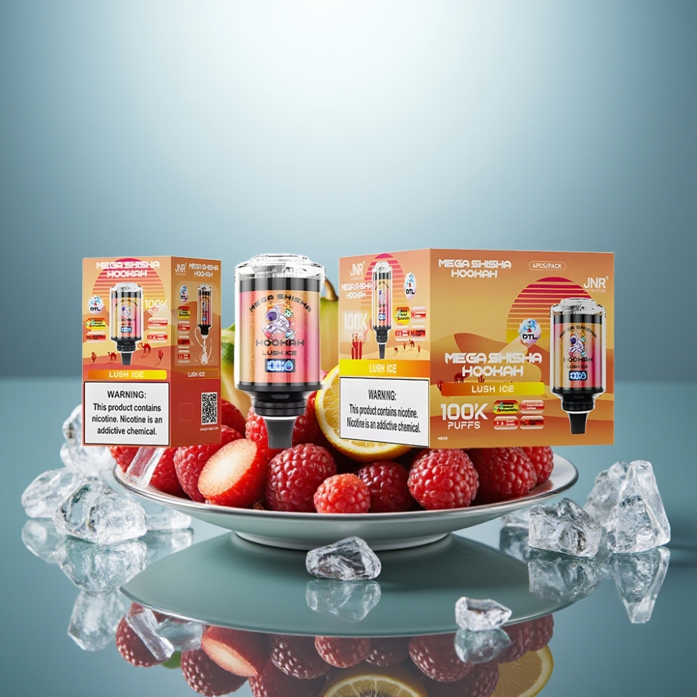JNR Mega Shisha Hookah 100K 60mL 2200mAh Type-C Lush Ice
