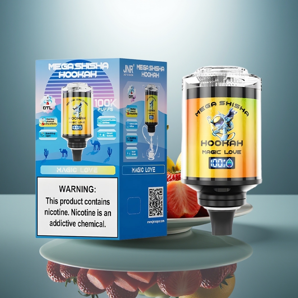 JNR Mega Shisha Hookah 100K 60mL 2200mAh Type-C Magic Love