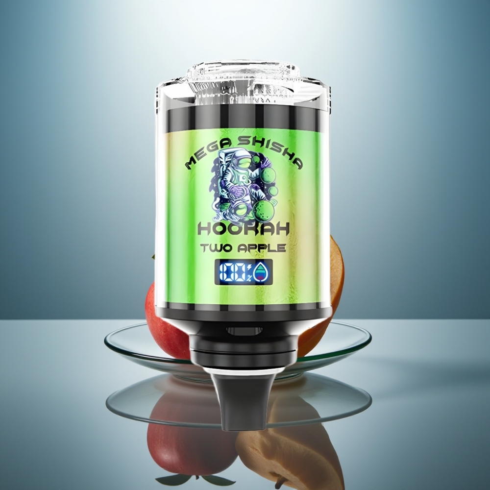 JNR Mega Shisha Hookah 100K Two Apple 60mL 2200mAh Type-C Adjustable Airflow