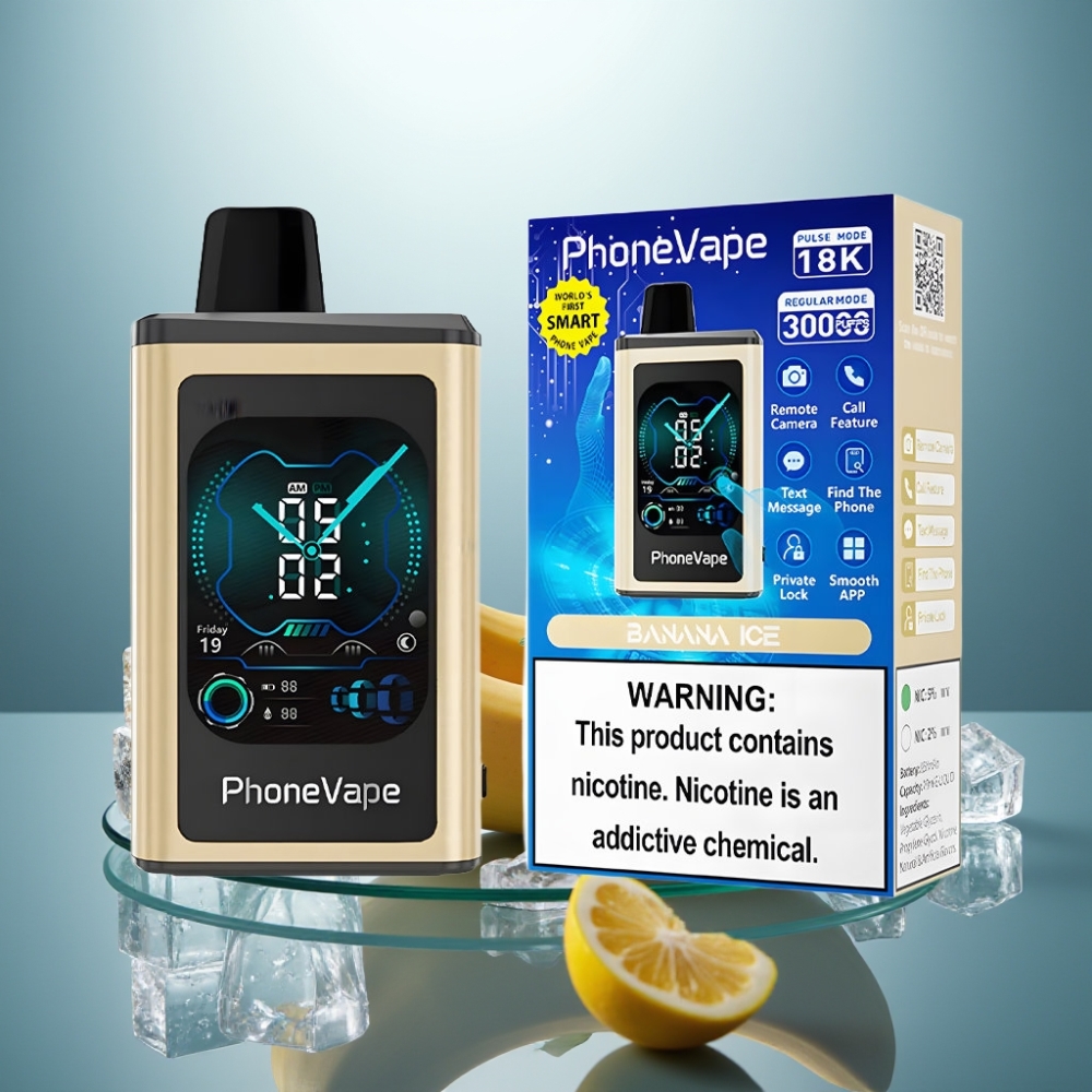 JNR PhoneVape 30000 puffs Banana Ice 850mAh Turbo Mode App Controlled
