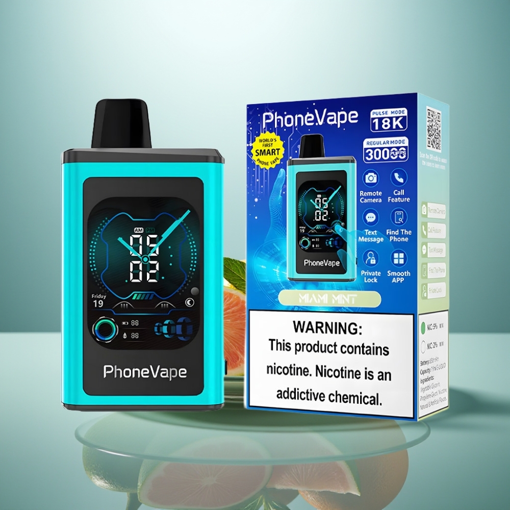 JNR PhoneVape 30000 puffs Disposable Vape Miami Mint 850mAh Type-C Turbo Mode