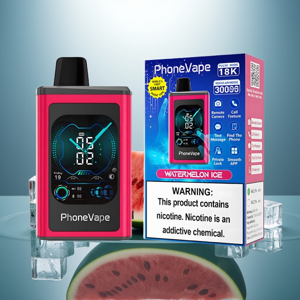 JNR PhoneVape 30000 puffs Disposable Vape Watermelon Ice 850mAh Turbo App