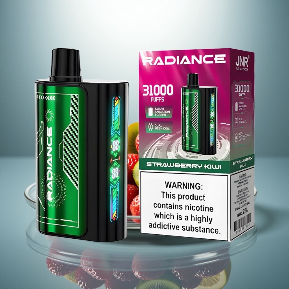 JNR Radiance 31000 Puffs 28ml Dual Mesh 2% STRAWBERRY KIWI