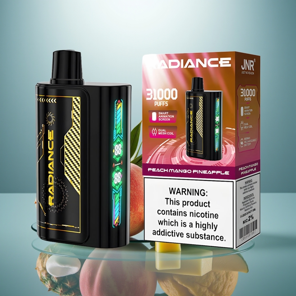 JNR Radiance 31000 Puffs 28ml Dual Mesh Peach Mango Pineapple