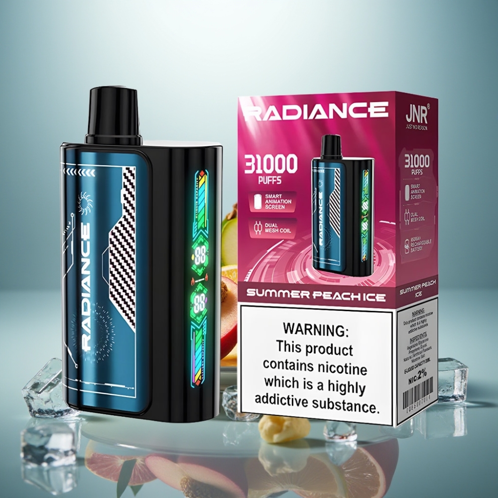 JNR Radiance 31000 Puffs 28ml Dual Mesh SUMMER PEACH ICE