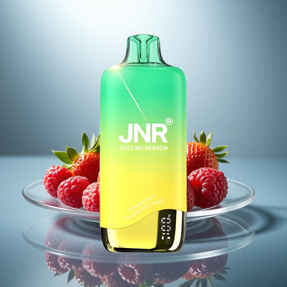 JNR Rainbow 10500 Puffs Disposable Vape Strawberry Raspberry Mint 18ml 0.8ohm