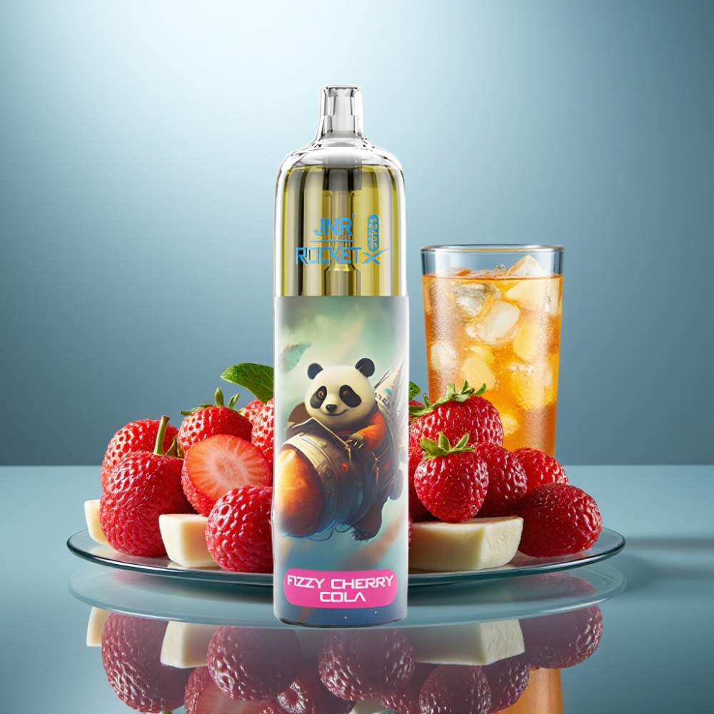 JNR Rocket-X 12400 Puffs Disposable Vape Fizzy Cherry Cola Adjustable Airflow RGB 850mAh