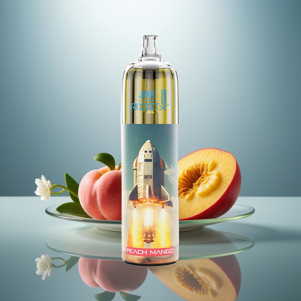 JNR Rocket-X 12400 Puffs Disposable Vape Peach Mango Adjustable Airflow RGB 850mAh