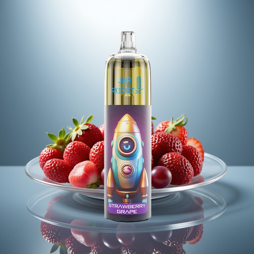 JNR Rocket-X 12400 Puffs Disposable Vape Strawberry Grape 850mAh 25ml Type-C