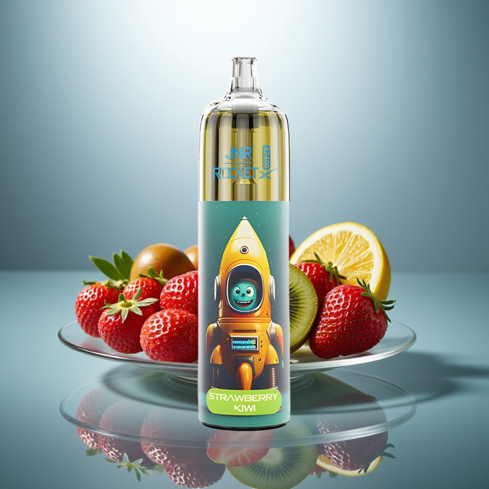 JNR Rocket-X 12400 Puffs Disposable Vape Strawberry Kiwi Adjustable Airflow RGB 25mL