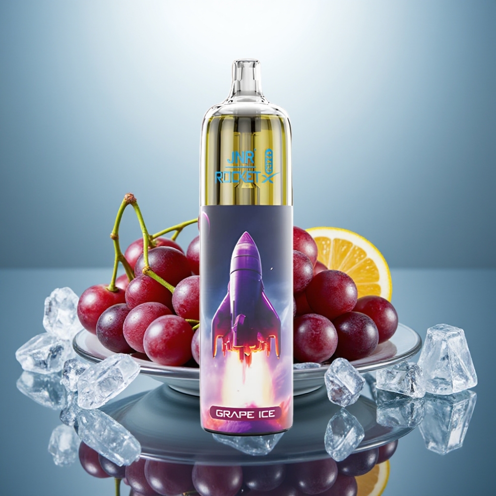JNR Rocket-X 12400 Puffs Grape Ice Adjustable Airflow RGB 850mAh Type-C