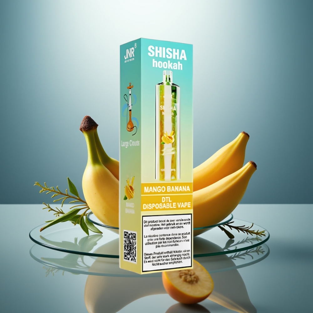 JNR Shisha Hookah 12000 Puffs 750mAh 24ml Mango Banana