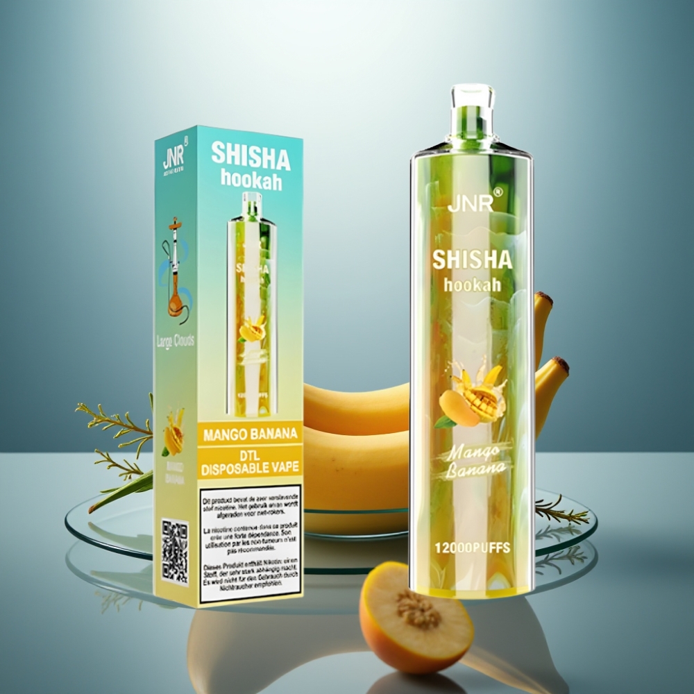 JNR Shisha Hookah 12000 Puffs 750mAh 24ml Mango Banana