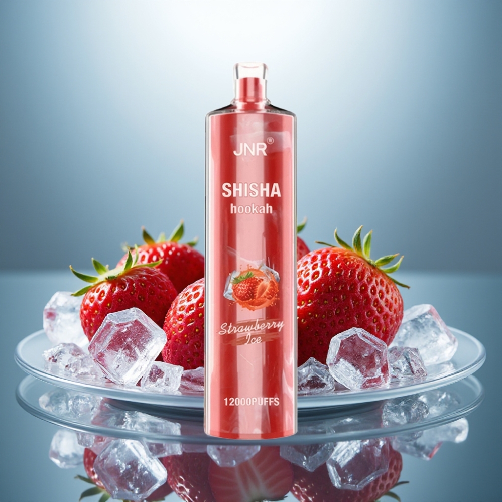 JNR Shisha Hookah 12000 Puffs Strawberry Ice 750mAh 24ml 0.6 Ohm