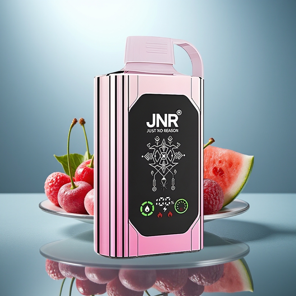 JNR Shisha Hookah Box 20500 Puffs Cherry Watermelon Freeze 25ml Dual Mesh