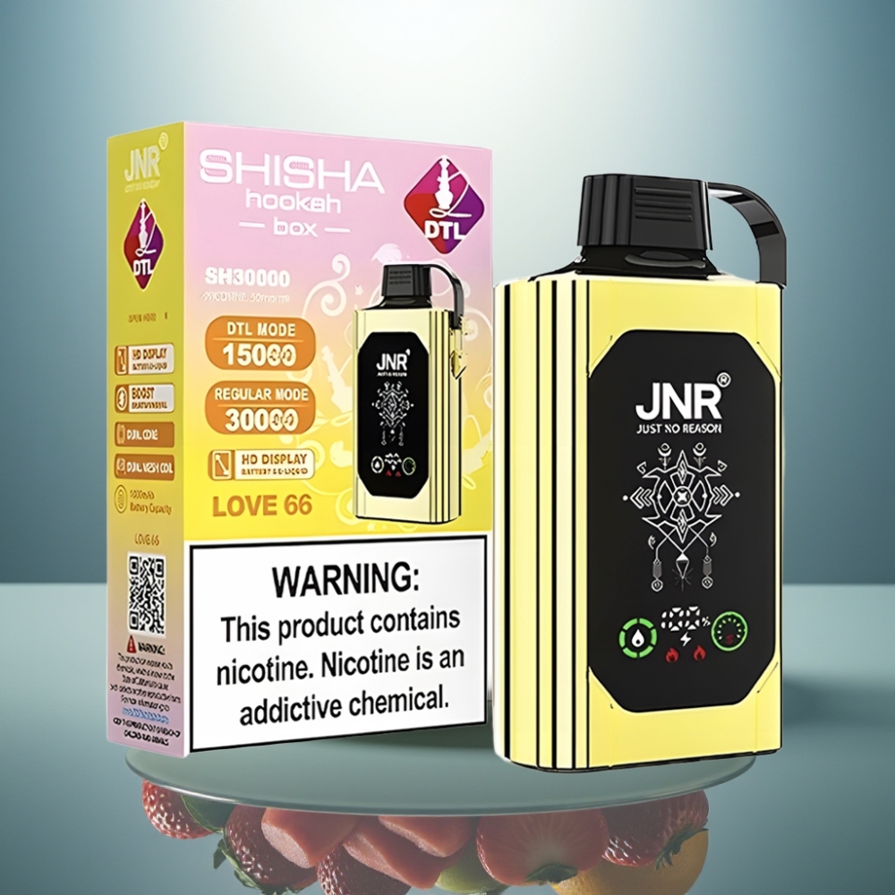 JNR Shisha Hookah Box 20500 Puffs Love 66 HD Display 25ml 1000mAh Type-C