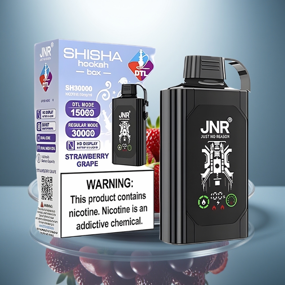 JNR Shisha Hookah Box 20500 Puffs Strawberry Grape 25ml 1000mAh Type-C