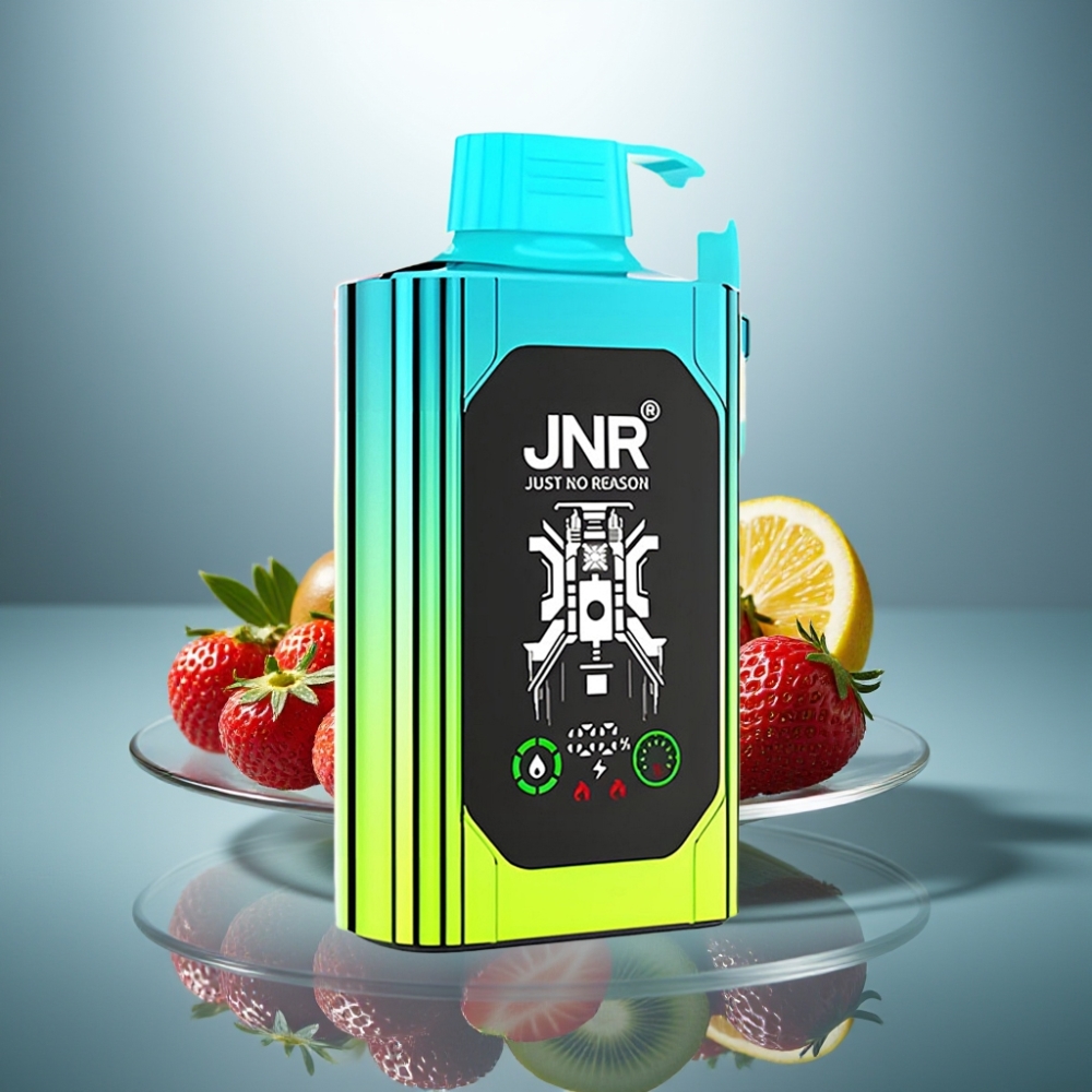 JNR Shisha Hookah Box 20500 Puffs Strawberry Kiwi 25ml Dual Mesh