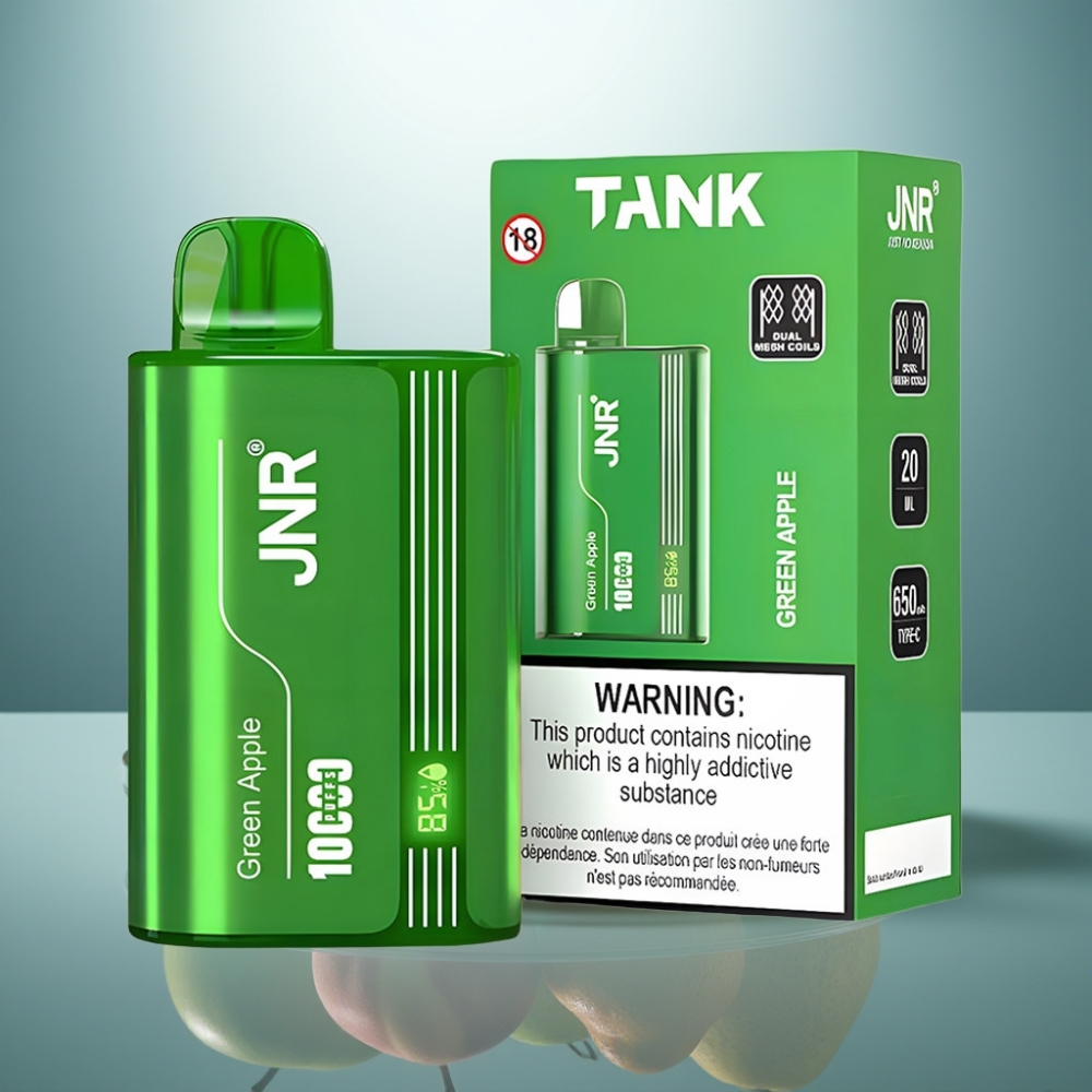 JNR Tank 10000 Puffs Disposable Vape Green Apple Peach Pear 650mAh 20ml Type-C