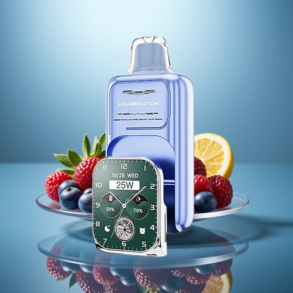 JNR VapeWatch 30000 Puffs Blue Razz Ice 1000mAh 19mL 5%