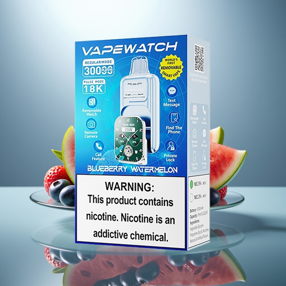 JNR VapeWatch 30000 Puffs Blueberry Watermelon 1000mAh 19mL 5%