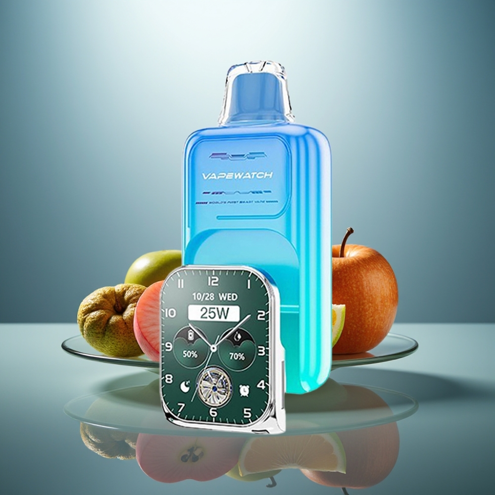JNR VapeWatch 30000 Puffs Sour Apple Ice 1000mAh Type-C