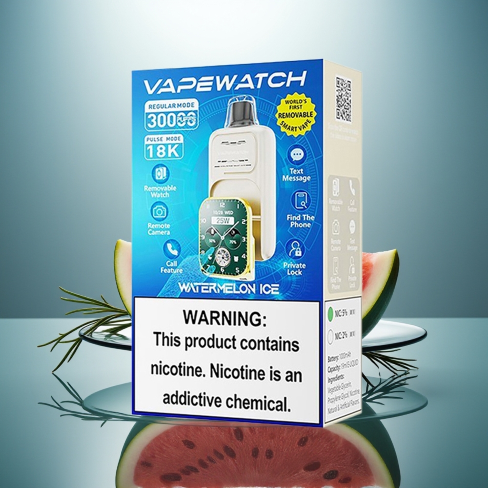 JNR VapeWatch 30000 Puffs Watermelon Ice 1000mAh 19mL 5%