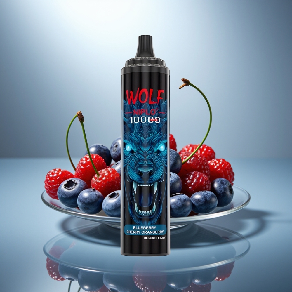 JNR Wolf Niplo 10000 Puffs 20ml 650mAh Blueberry Cherry Cranberry