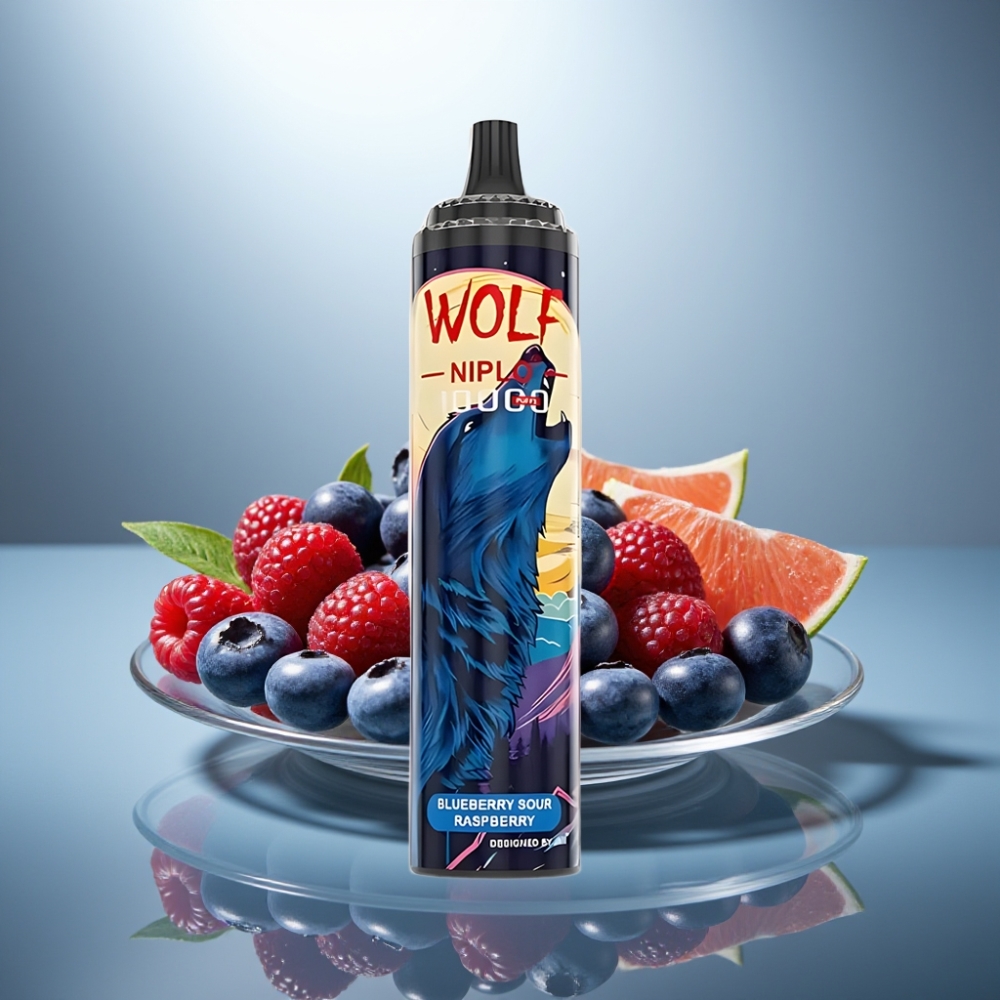 JNR Wolf Niplo 10000 Puffs Blueberry Sour Raspberry 20ml 5% Type-C