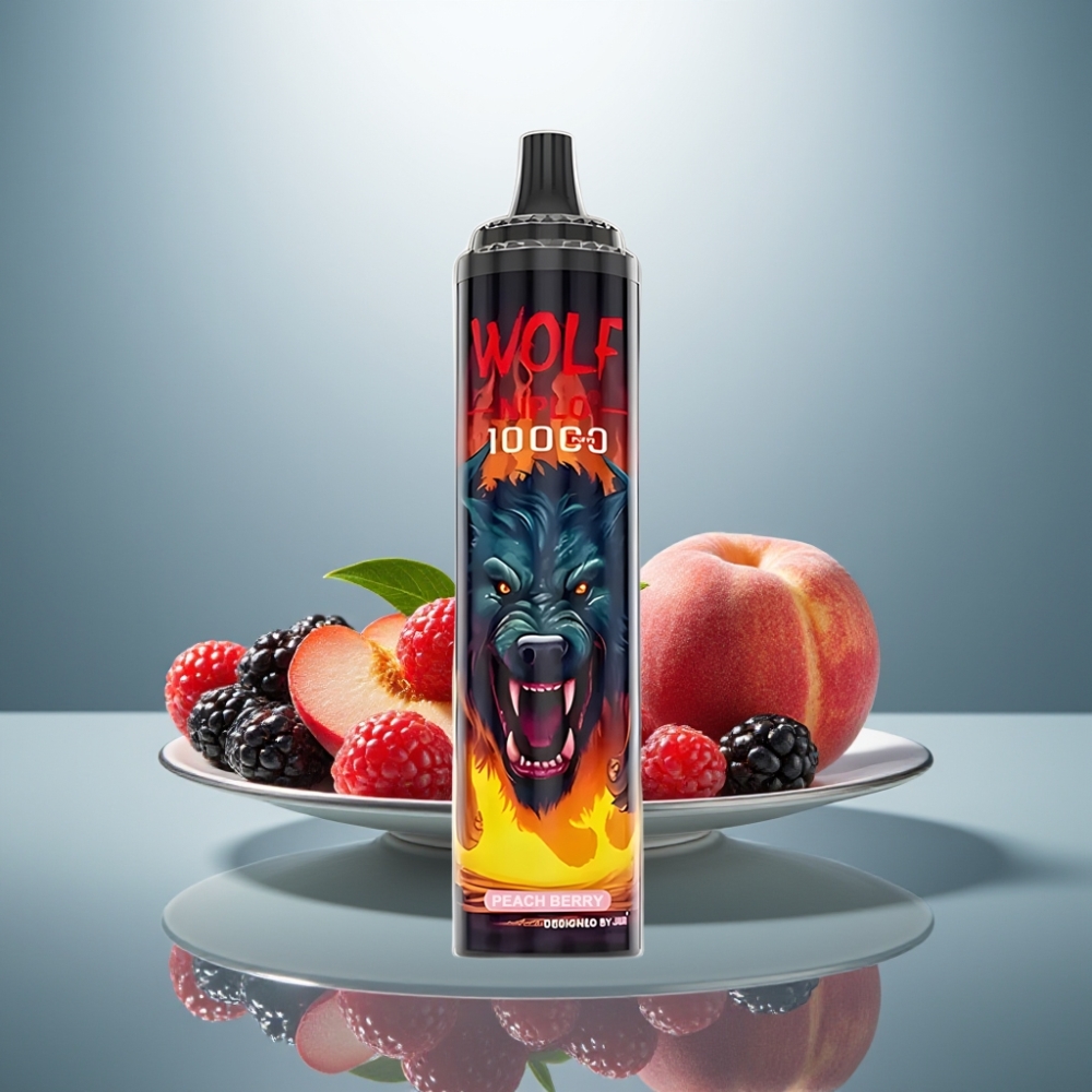 JNR Wolf Niplo 10000 Puffs Peach Berry 20ml 5% Type-C